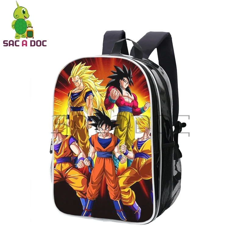 

Anime Dragon Ball Z Pu Backpack Super Saiyan Goku Vegeta School Bags Students Waterproof Book Bag Women Men Daily Travel Bag