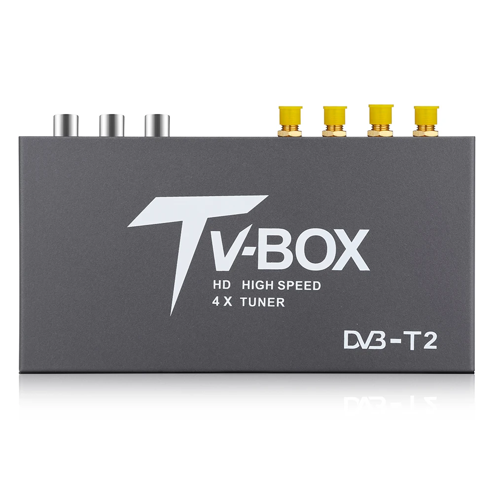T339 автомобиля HD DVB T2 цифровое мобильное телевидение коробка приемник 4X тюнер