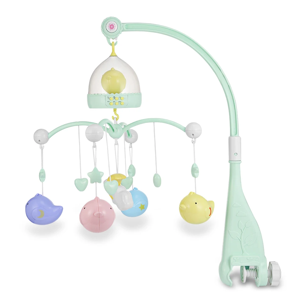 New Arrival Cute Baby Crib Toy Mobile Musical Birds Rattles Bed Twist