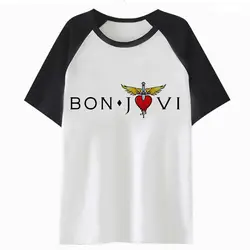 Бон Джови сердце футболка хоп забавная Футболка мужская уличная хип Мужская футболка для одежды футболка harajuku Топ oF2117