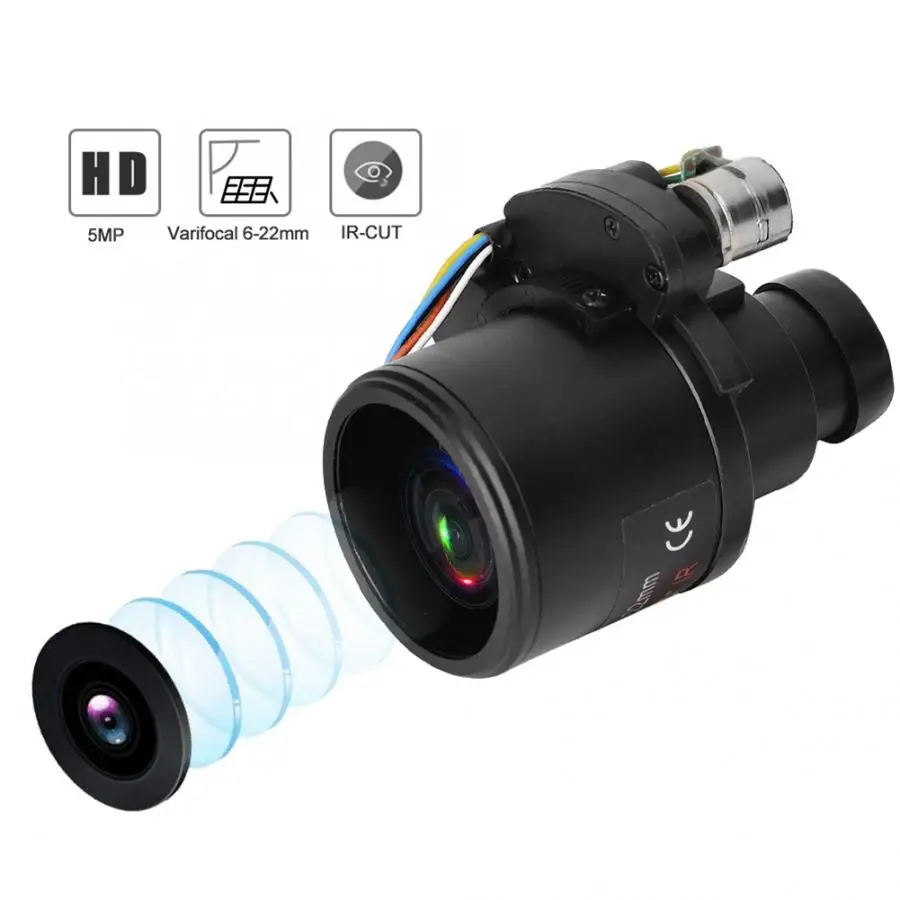 

5 Megapixel 1/2 inch Varifocal CCTV Lens 6-22mm D14 1/2 inch mount with IR-CUT and DC-IRIS Camera 2019 New