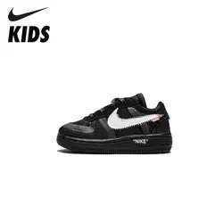 Nike Air Force 1 (TD) оригинальный Новое поступление дети сетки кроссовки дышащие спортивные Открытый Спортивная обувь # BV0853-001