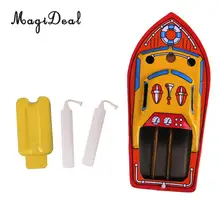 1 шт., Классическая железная свеча, Паровая лодка, оловянная игрушка, Европейский водный бассейн, игрушка, плавающая поп-лодка, игрушка для детей, подарок на день рождения