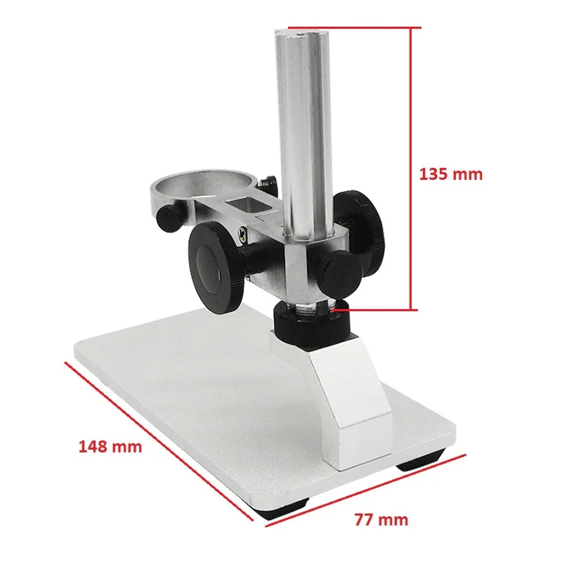 Microscope Aluminium Alloy Raising Lowering Working Stage UP Down Table Stand with Ring Holder for USB Digital Microscope