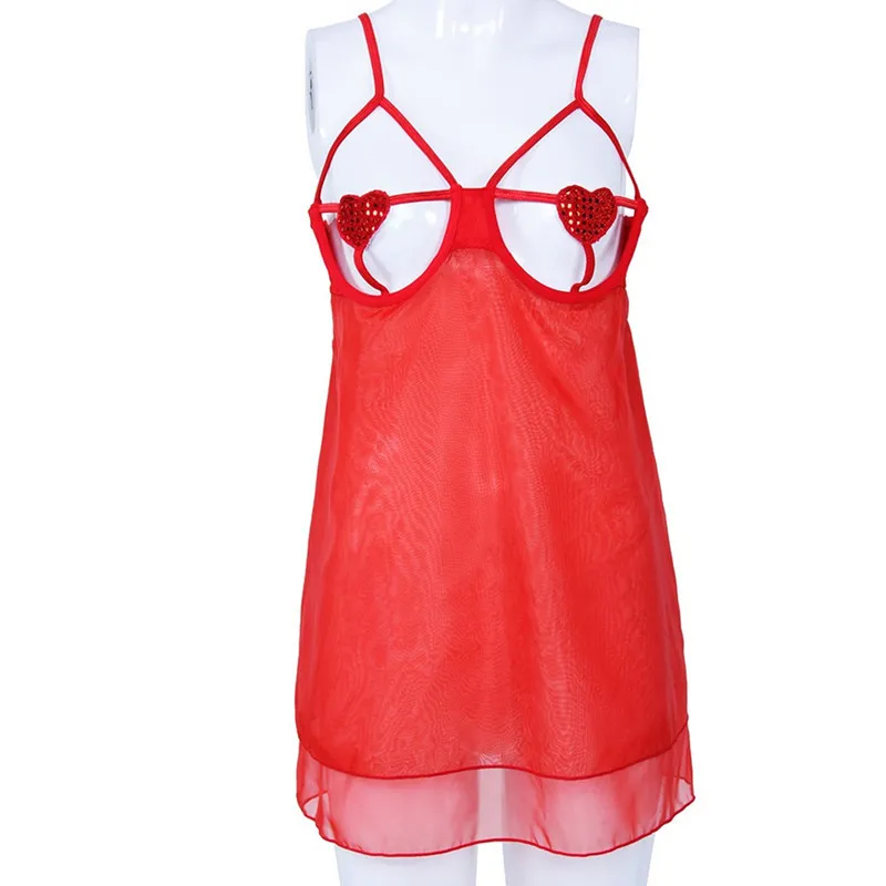 Kiliglic эротический костюм Для женщин открытым Кубок белье Babydoll плюс Размеры