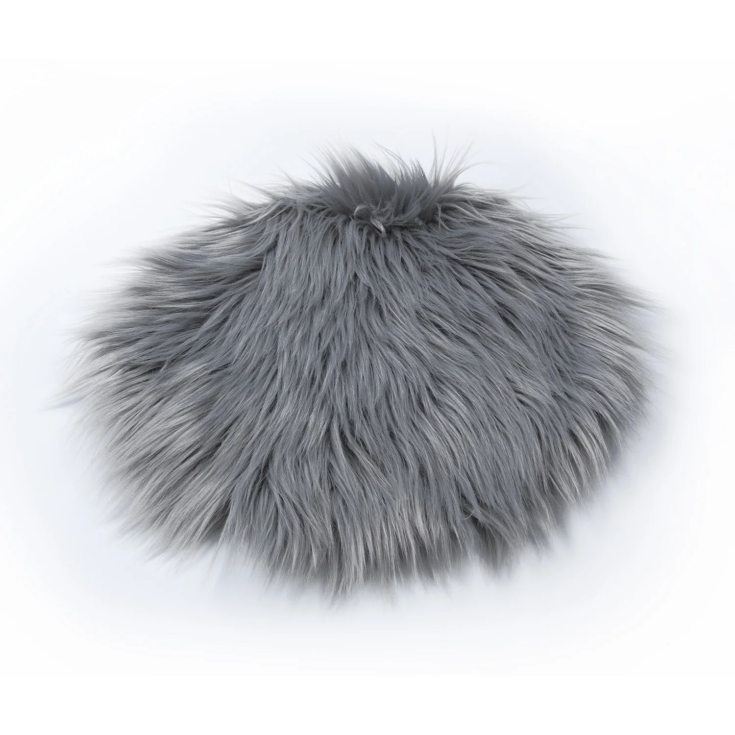 

Soft Faux Fur Rug Bedroom Warm Mat Sofa Chair Pad Round Carpet White/Gray