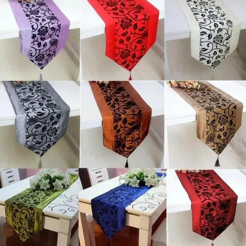 

Fashion Accessories Flower Tablecloth Table Runner Tables Cloth Wedding Kitchen Utensils Christmas Xmas Home Decor Party Supplie