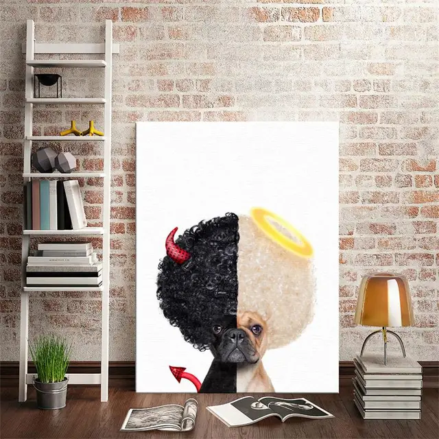Nordic Style Boxing Dog Canvas No Frame Art Print Painting Poster Funny Cartoon Animal Wall Pictures Nordic Style Boxing Dog Canvas No Frame Art Print Painting Poster Funny Cartoon Animal Wall Pictures For Kids Room Decoration
