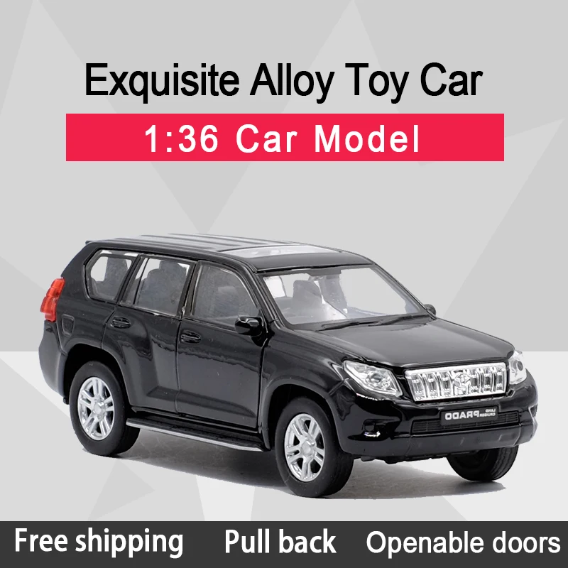 WELLY 1:36 Toyota Land Cruiser Prado SUV сплав литье под давлением модель автомобиля игрушка с