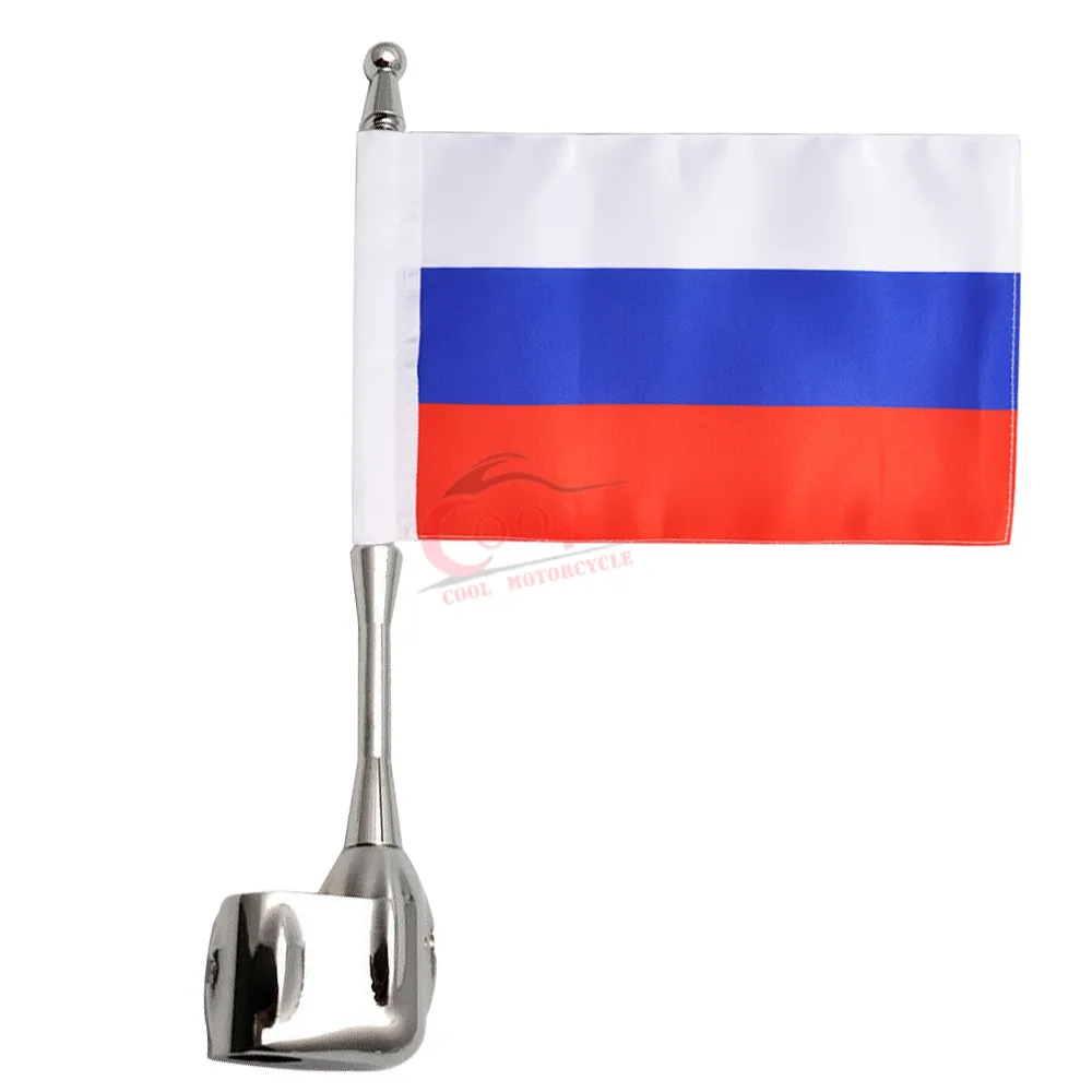 Боковое крепление для мотоцикла багажная стойка вертикальный флаг России с