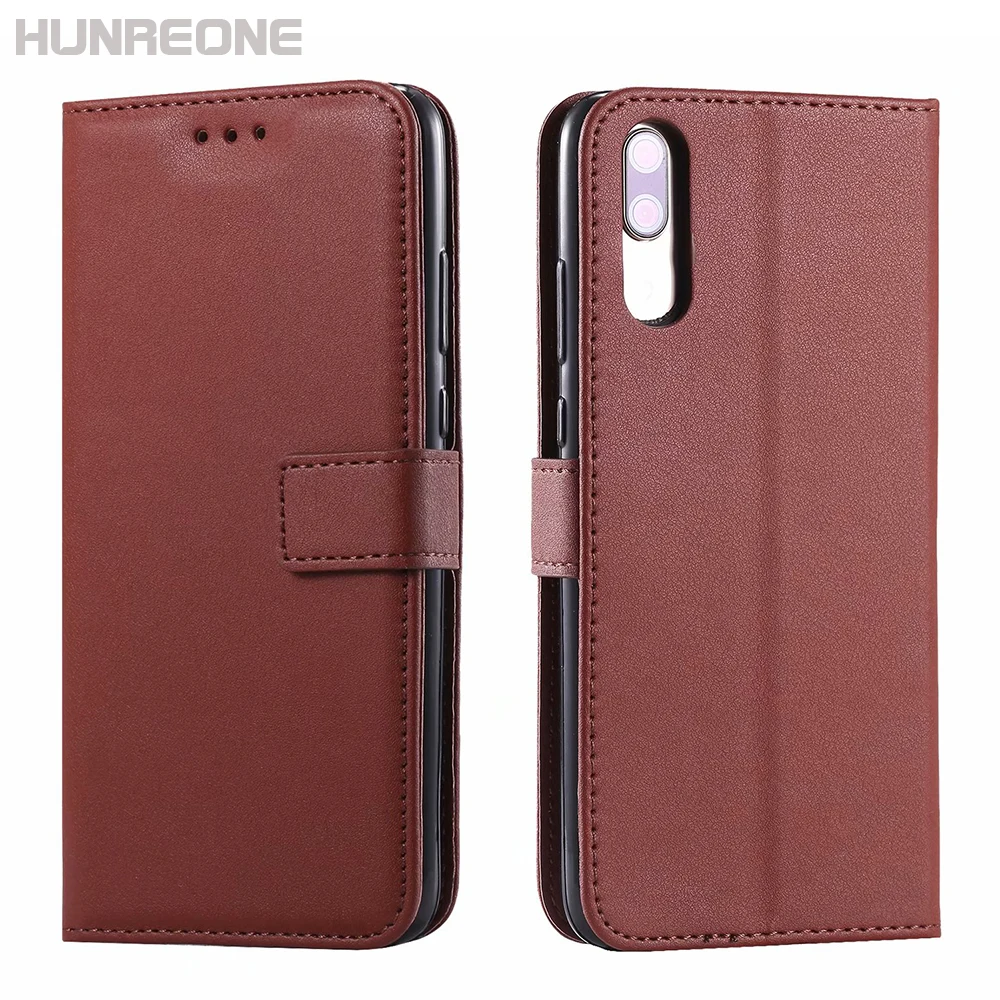 Hunreone защитный чехол кошелек из искусственной кожи в деловом стиле для Huawei P20