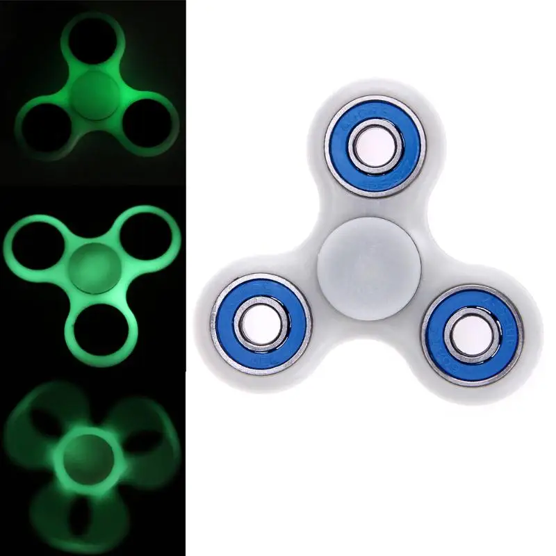 

6 Colors Tri-Spinner Fidget Toy Funny Decompression Toy Plastic EDC Hand Spinner Night Luminous Toys for Children Birthday Gifts