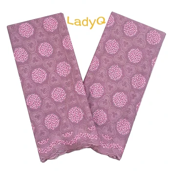 

LadyQ Lilac Dry Lace Fabrics High Quality Cotton Lace Fabric Swiss Voile Material Royal Blue Lace Stone Pink African Lace Fabric