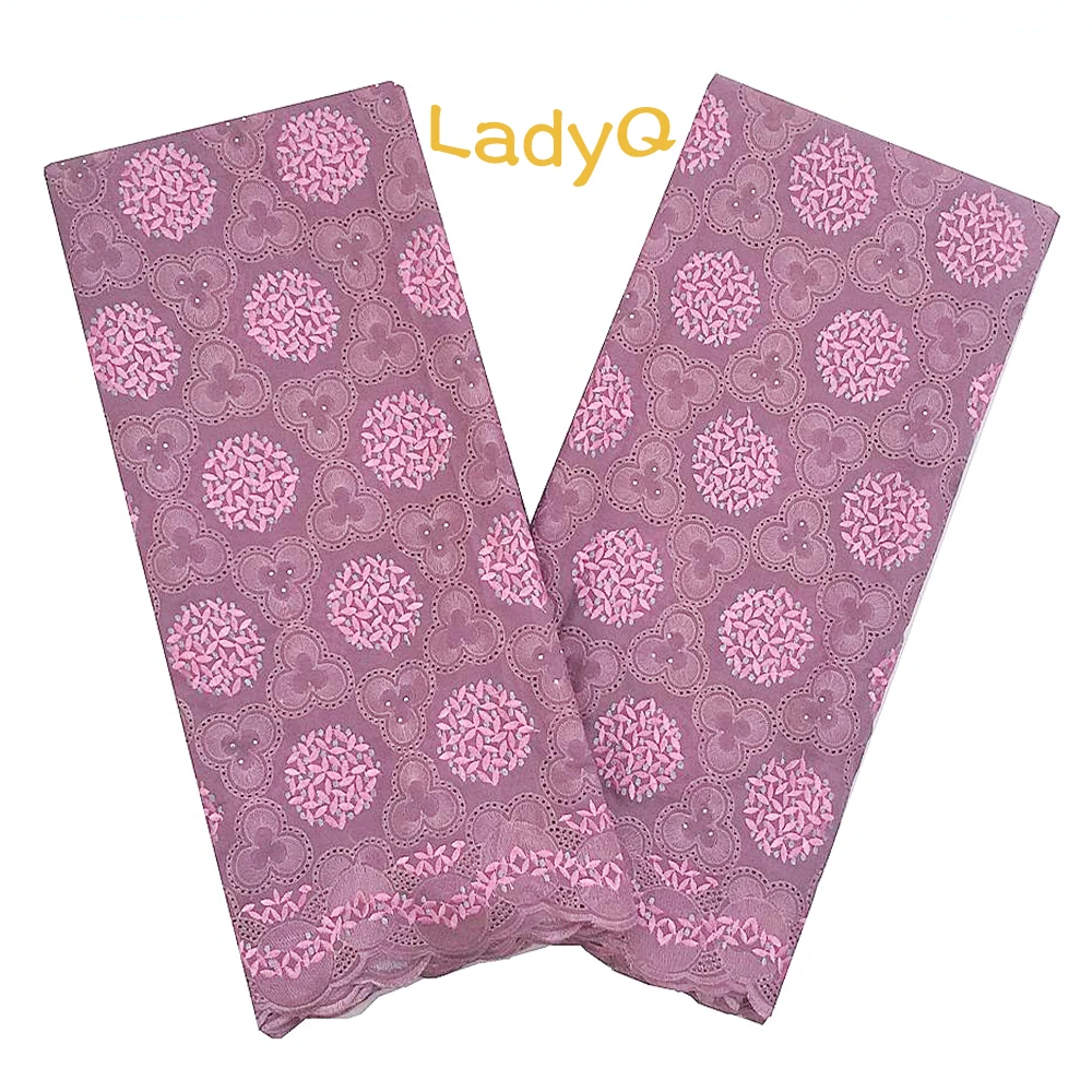 LadyQ сиреневая сухая кружевная ткань высокого качества хлопчатобумажная
