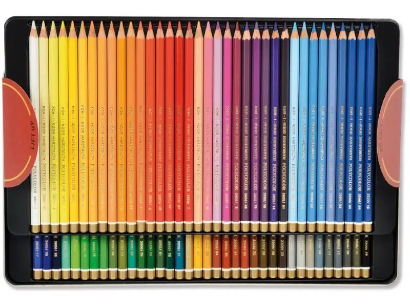 

Koh-i-noor POLYCOLOR 24/36/48/72 Tin Set Of Profesional Pencils Polycolor Hexagonal Artists' Coloured Pencils High Quality