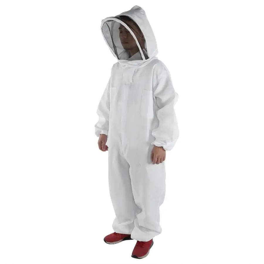 Профессиональный Пчеловодство защитный всего тела куртка Смок костюм с вуалью с капюшоном Пчеловодство костюм для пчеловода