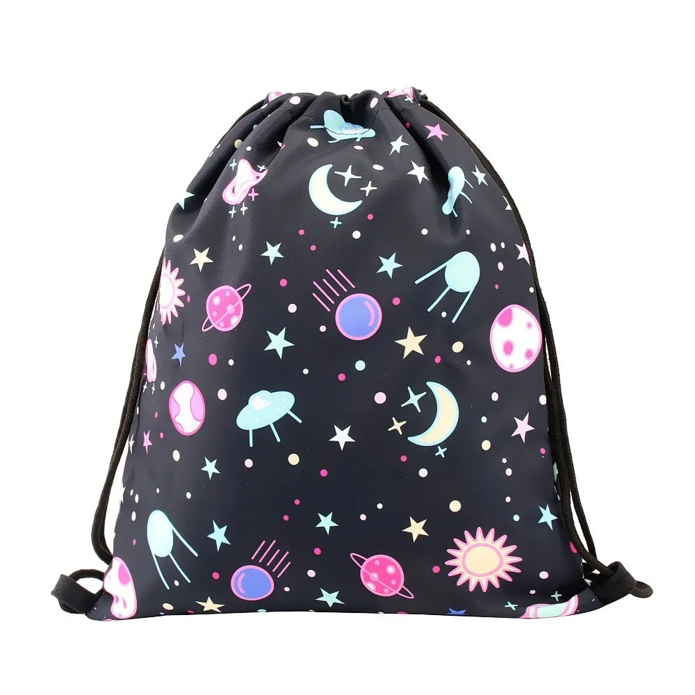 Deanfun Space Liama рюкзак на шнурке спортивная сумка для путешествий Водонепроницаемые рюкзаки сумки для женщин дропшиппинг
