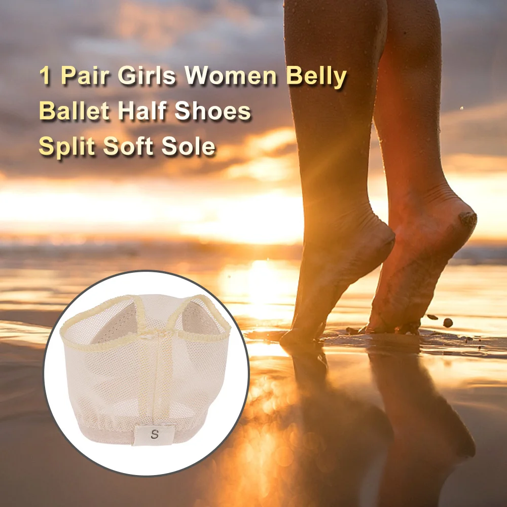 

1 Pair Girls Women Belly Ballet Half Shoes Split Soft Sole Paw Dance Feet Protection Toe Pad Foot Care