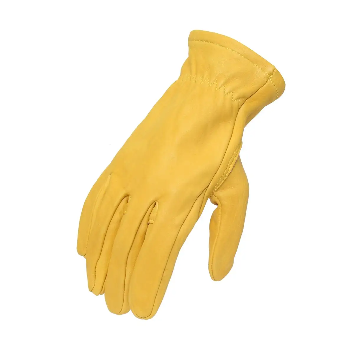

1 Pair Vintage Leather Motorcycle Bicycle Gloves Yellow Universal Anti-slip Scooter Work Hunting Full Finger Gloves M L XL XXL