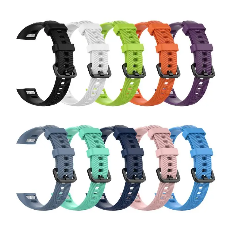 

Unisex Watch Band For Huawei Band 3 Pro Silicone Watch Replacement Strap Replacement Wristband Black Blue Multi-color Choice New