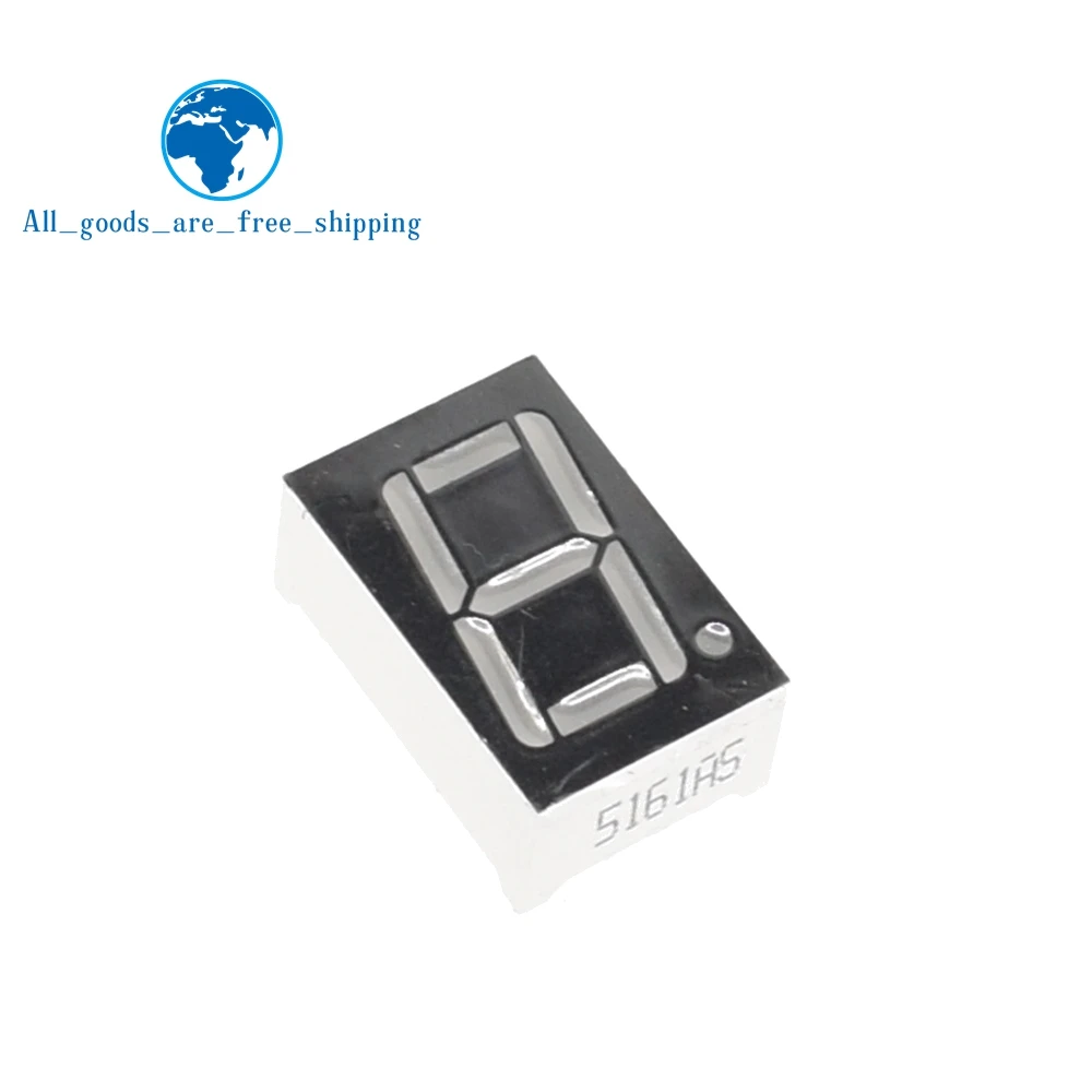 

TZT 10pcs 0.56 inch 1bit Common Cathode Digital Tube Red LED Digit Display 7 Segment 0.5inch 0.5 0.56 inch 0.56'' 0.56in