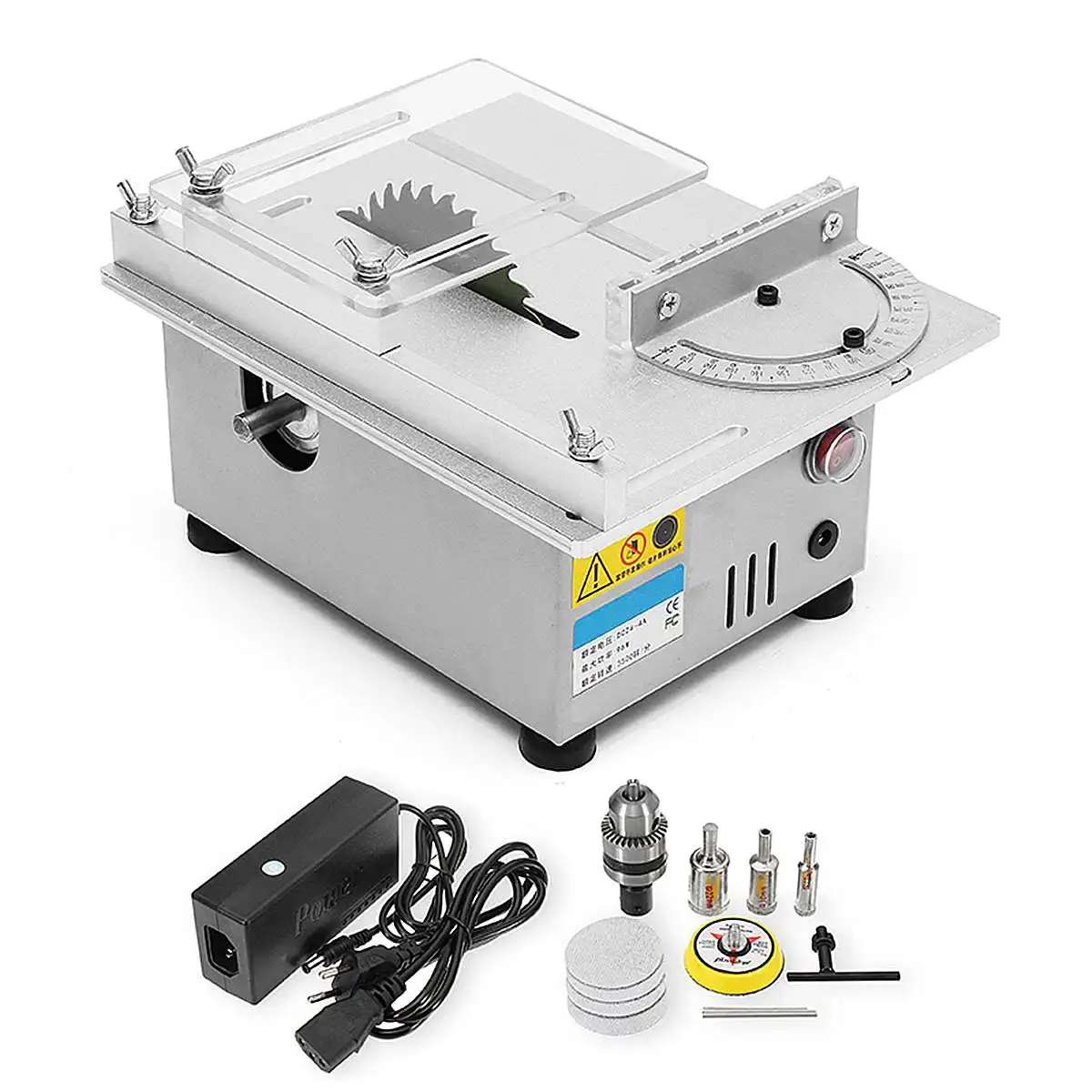 Mini Table Saw Wood Working for Bench Lathe Electric Polisher Grinder DIY Model Cutting Saw Machine Kit