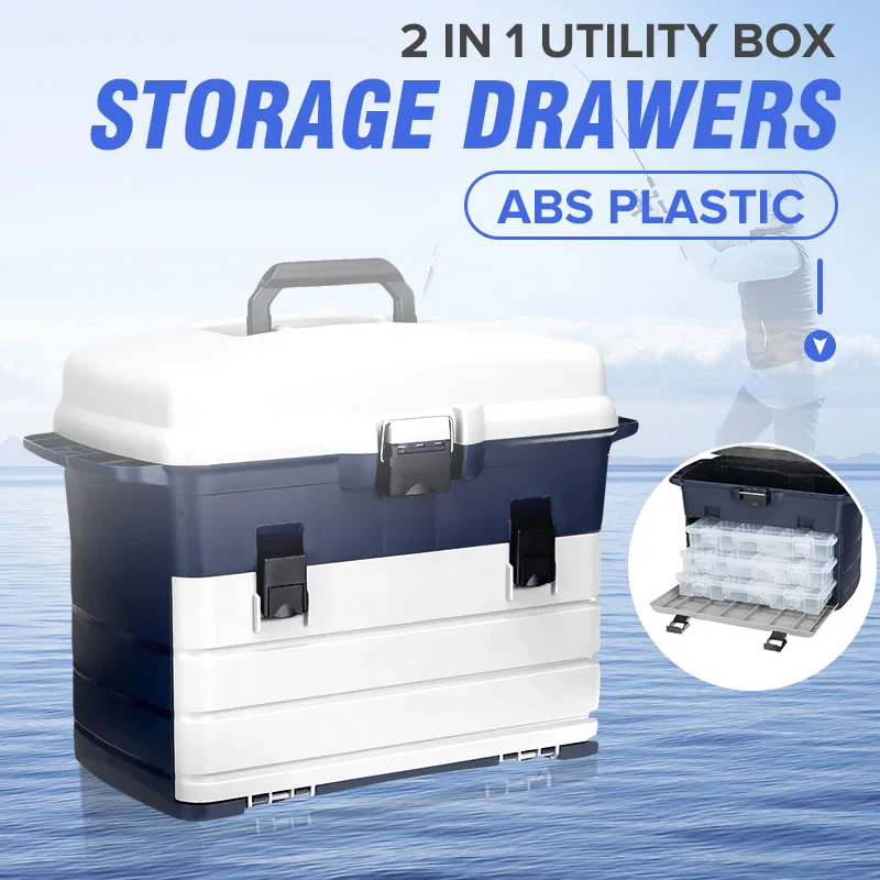 

Waterproof Multi Layer Fishing Tackle Box Fly Fishing Storage Case Portable Fishing Gear Storage Box Strong Corrosion Resistant