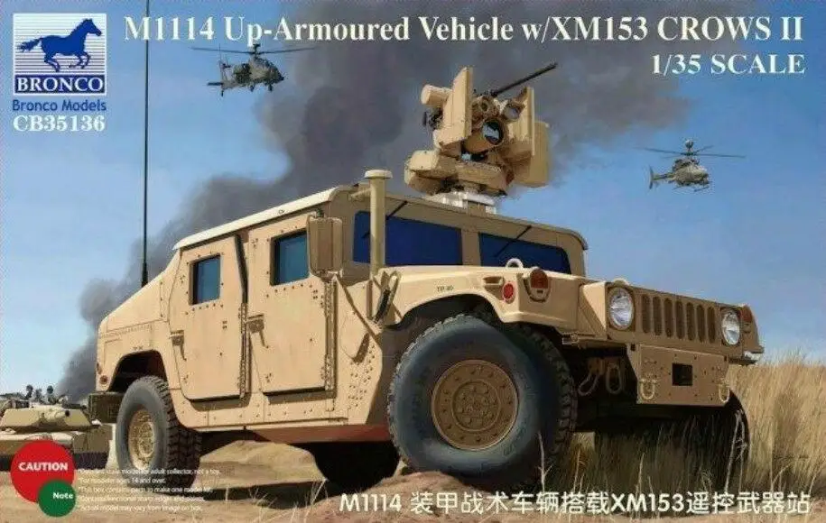 Бронированный автомобиль Bronco CB35136 1/35 M1114 w/XM153 CROWS II | Игрушки и хобби