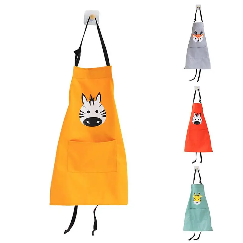 Waterproof Cartoon Cute Cooking Restaurant Kitchen Women Apron Cat Deer Animal Kids Funny Bib Baking