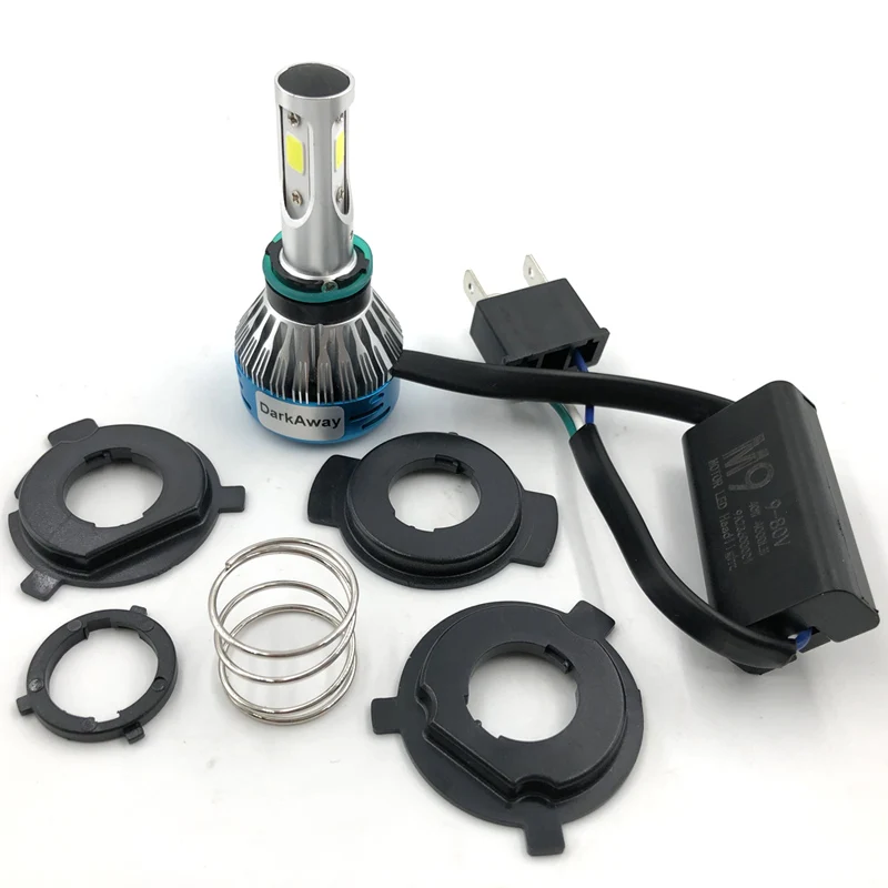 Good Chance of DarkAway AC DC H4 LED Motorcycle Headlight Bulb HS1 BA20D H6 PH7 PH8 4000LM 40W