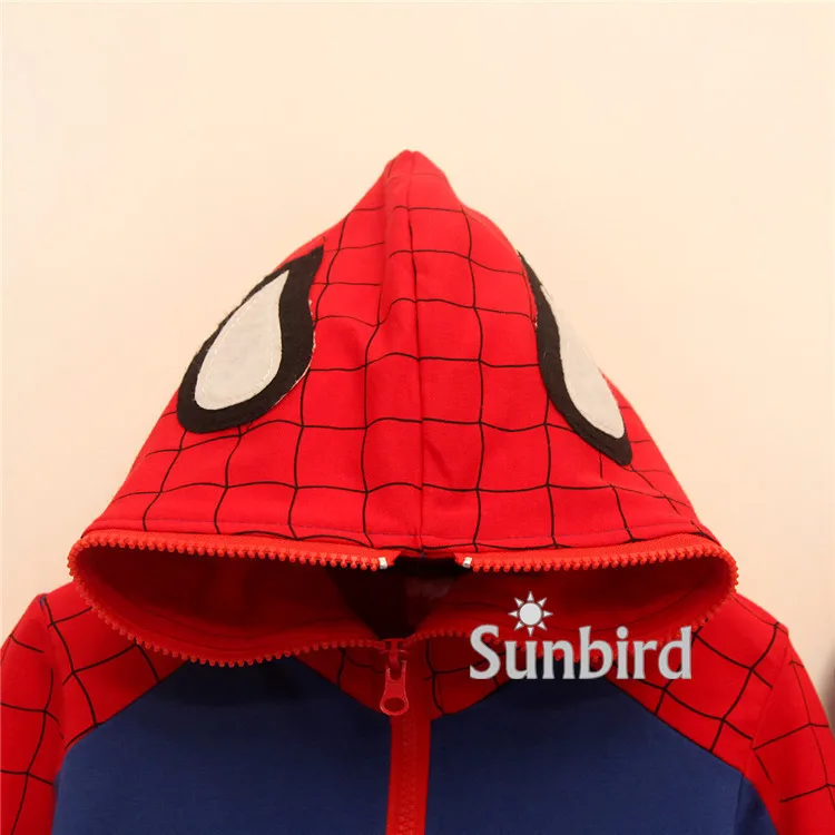 W-31 Человек-паук комплекты детской одежды для мальчиков комплект из толстовки на молнии с длинными рукавами и штанов 2 варианта