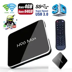 H96 Max X2 Android 8,1 ТВ Box Amlogic S905x2 4 ядра 4 + 64G USB3.0 Media Player