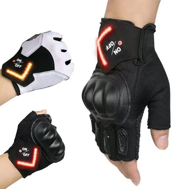 Outdoor Cycling LED Turn Signal Gloves Mountain Bike Short