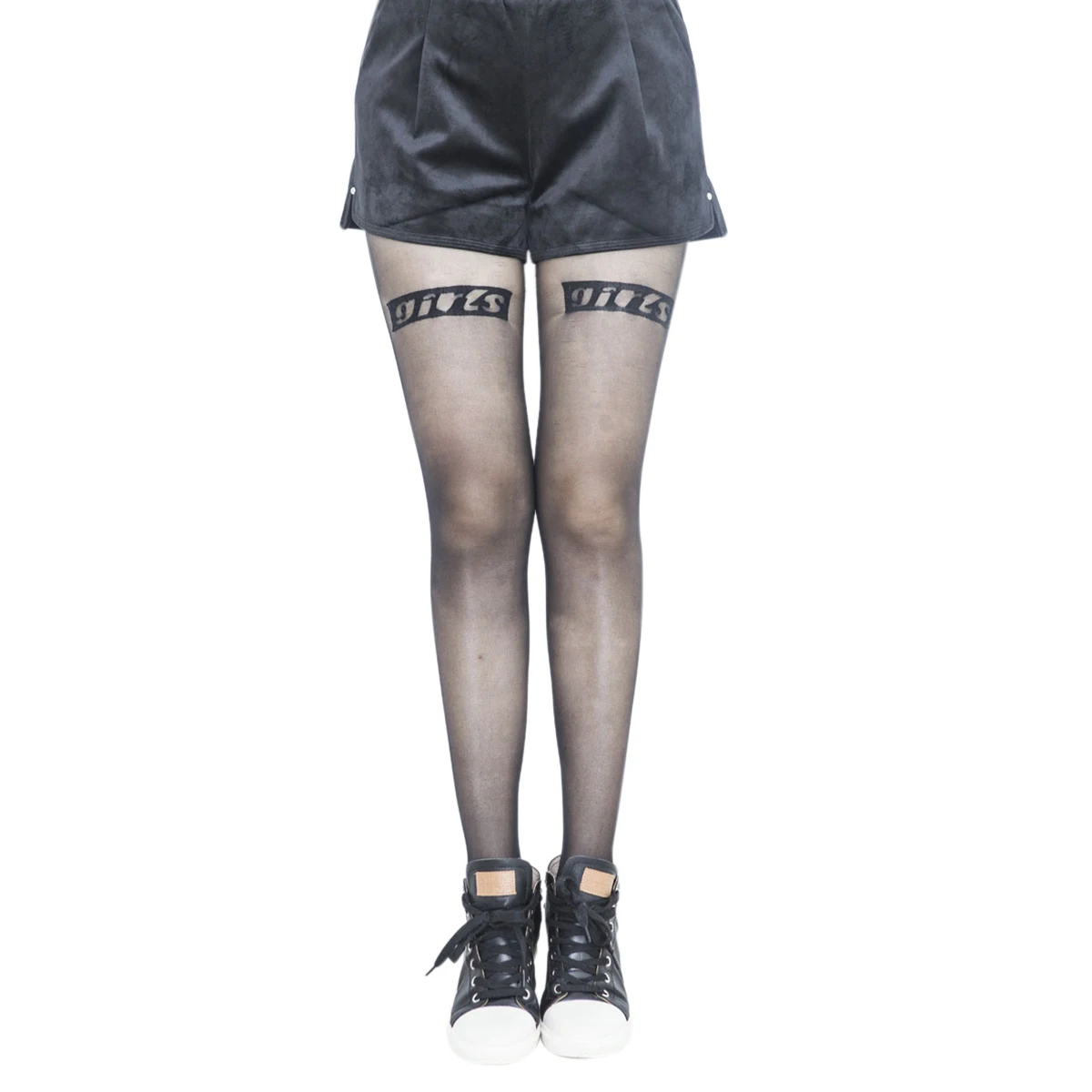 

New Sexy Print Tattoo Tights Women GIRLS Print Black Letters Silk Stockings Elastic Skinny Legs Pantyhose nylons lady