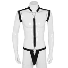 Сексуальное мужское Манкини с мешочком для пениса, бикини, трусы, нижнее белье, Y Форма, Холтер, боди, костюм, цельный, стринги, белье, костюм полицейского