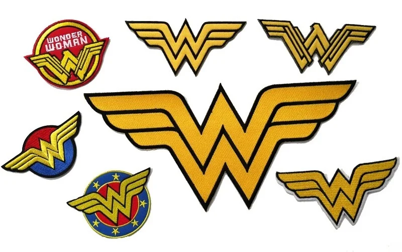 

Wonder Woman iron on patches movie TV logo heroine clothing accessories badge biker vest applique coat Embroidered wholesale