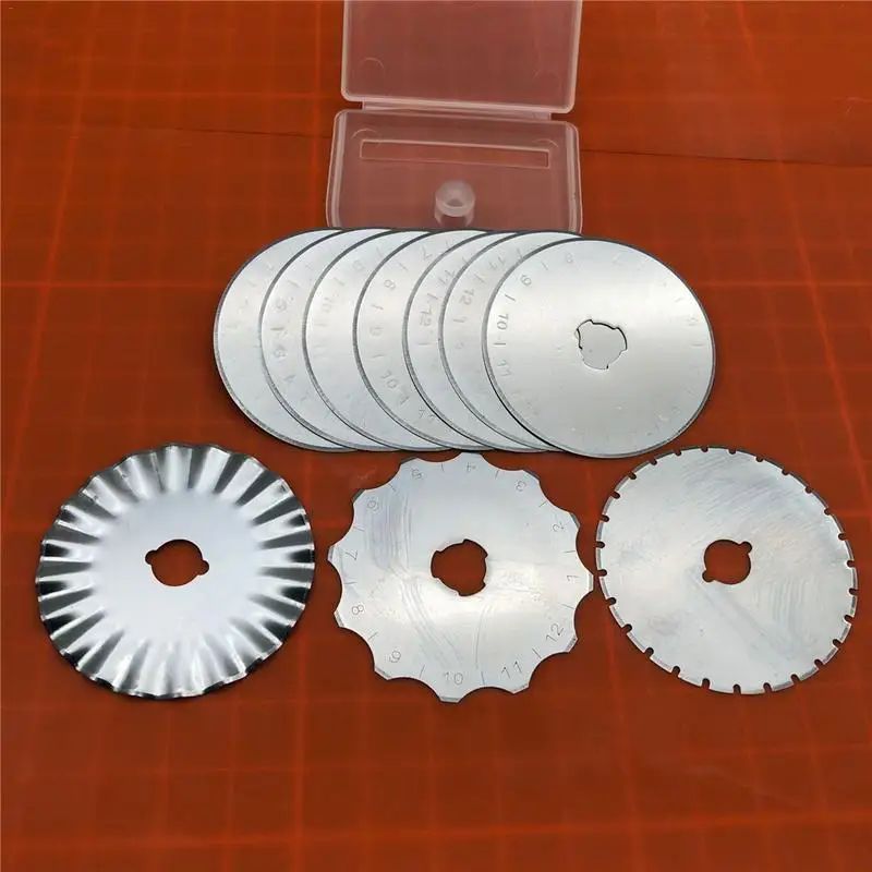 10 PCS 45mm الروتاري القاطع خليط الحرف الأسطوانة شفرات ل قماش من الألياف علبة من الجلد/الورق الانتهازي DIY المنزل أدوات خياطة