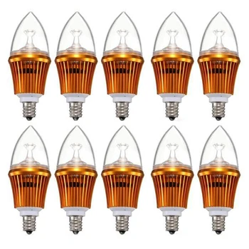

LICG-10X Candelabra E12 6W Power LED Chandelier Candle Light Bulb Lamp ≈40W 85-265V