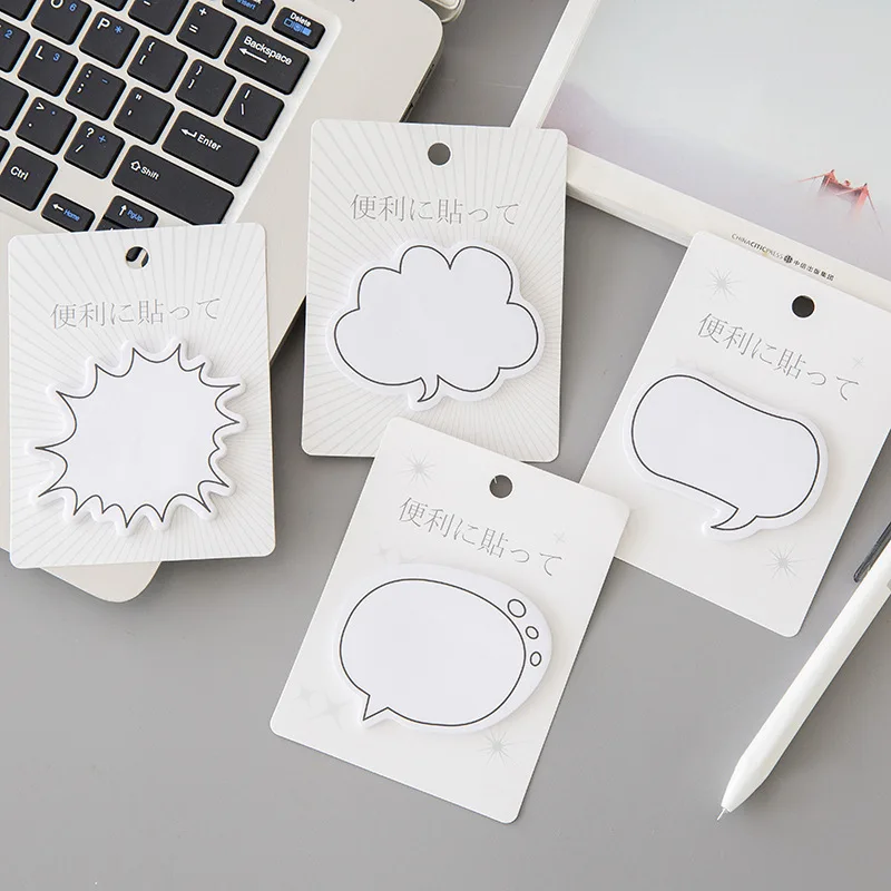 

Creative Dialog Box Sticky Notes Memo Pad Paper Post It Gift Cute Cartoon Message Wall Stickers Fridge N Times Kawaii Stationery