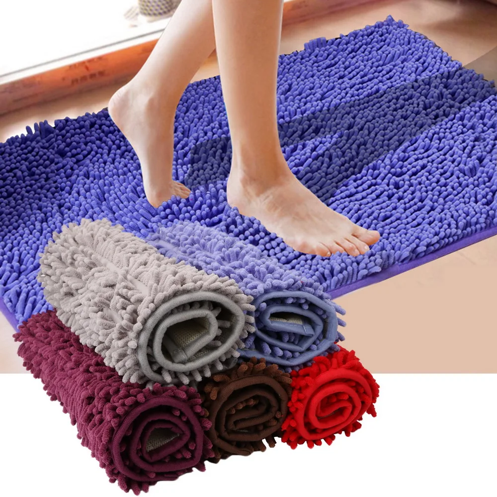 

Bath Mat 40*60 cm Anti-slip Way Feet Mats Soft Bathroom Rug Floor Mat kitchen Door Carpet Bathmat