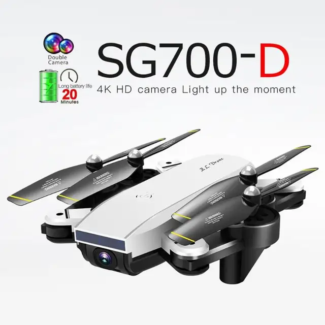 Cheap SG700-D Drone 2.4Ghz 4CH Wide-angle WiFi 4K Optical Flow Dual Camera RC Helicopter RC Quadcopter Selfie Drone with Camera HD Cheap SG700-D Drone 2.4Ghz 4CH Wide-angle WiFi 4K Optical Flow Dual Camera RC Helicopter RC Quadcopter Selfie Drone with Camera HD
