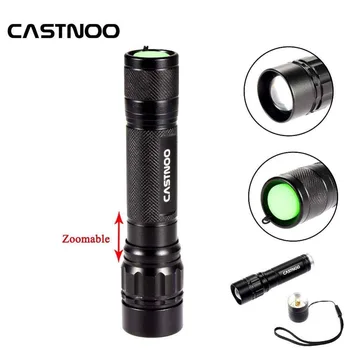 

CASTNOO Mini Black 2000LM Q5 LED Flashlight Torch Zoomable 3 Modes LED Torch Penlight For 18650 High Quality