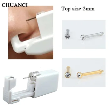 

24pcs Disposable No Pain Safe Sterile Ear Stud Piercing Gun Kit Nose Stud Piercing Tool Kit Build In Steel Stud Earring Star