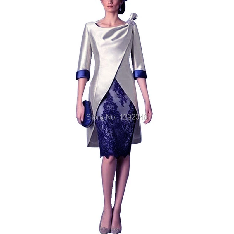 silver mother of the bride dresses with jacket