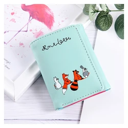 Cartoon Cute Print Wallet Korean Version Short Two-Fold Wallet Card Package Mini Coin Purse Cartoon Cute Print Wallet Korean Version Short Two-Fold Wallet Card Package Mini Coin Purse