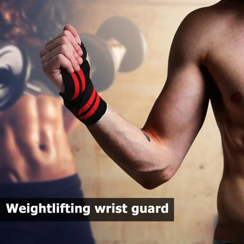 Elastic Weight Lifting Strap Fitness Gym Sport Wrist Wrap Bandage Hand