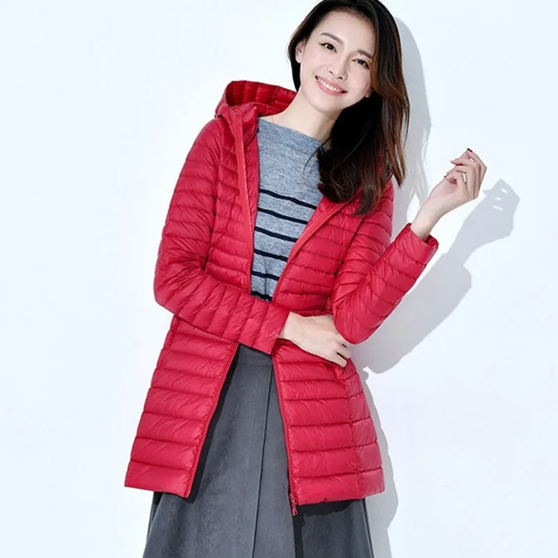 red Plus Black Mince Capuchon Base khaki Manteau Femmes Femme purple Doudoune Blue rhodo navy Lumière Nouveau Canard De Longue burgundy Hj153 Et Taille Simple Hiver 2019 Plume À Blanc Mode qHwA4xnaB
