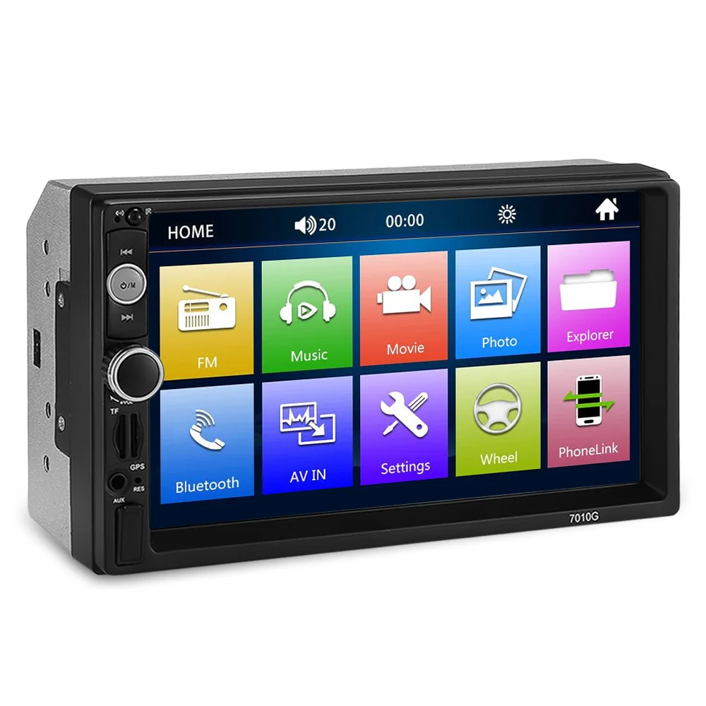 

Clearance! 7010G 2 Din Car Radio Multimedia Player 7 inch HD Touch Screen GPS Navigation Bluetooth Steering Wheel Control Player
