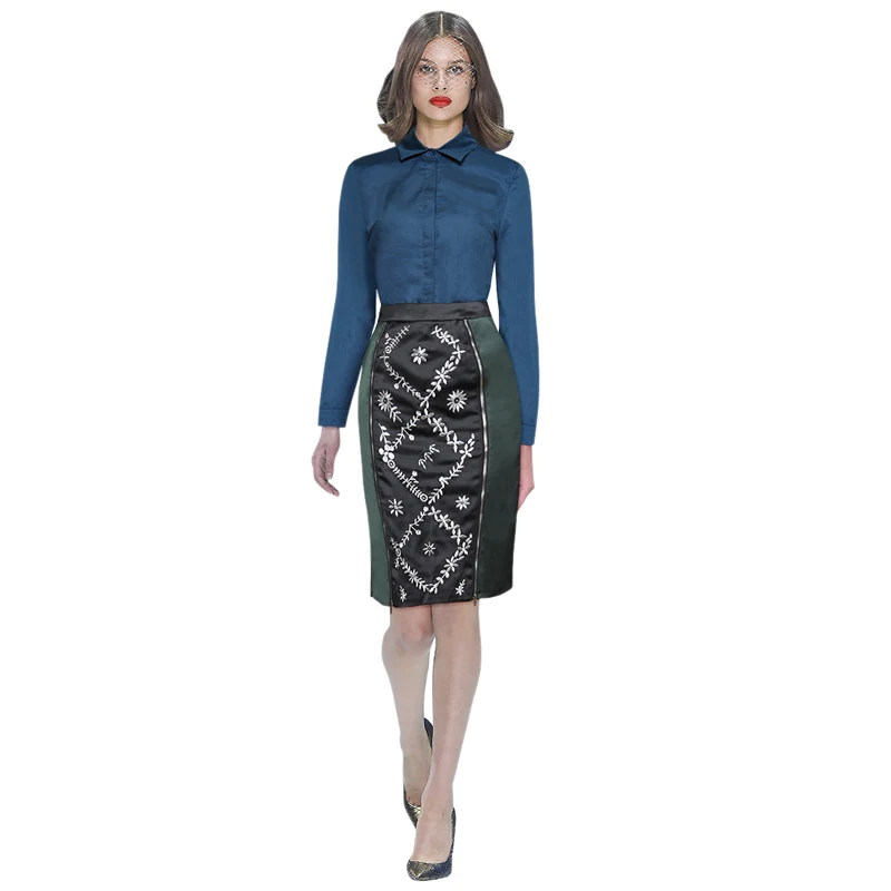 Buy womens designer runway suit bodycon skirt set