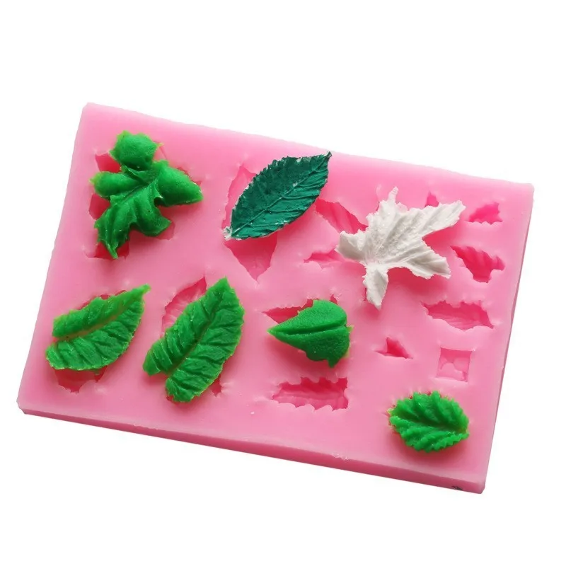 

A Variety Of Leaf Shape Decoration Mold Fondant Molds For Baking DIY Soap Pastry Candy Chocolate Mold Cake Kitchen Tools